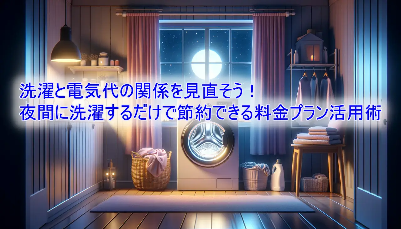 洗濯と電気代の関係を見直そう！夜間に洗濯するだけで節約できる料金プラン活用術の画像